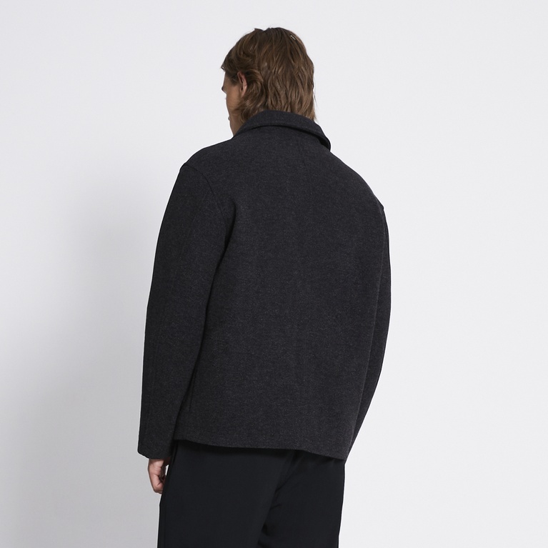 Zip jacket "Zixten" Black melange